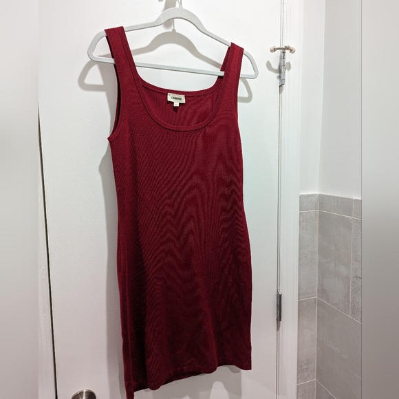 L'agence Hannah Ribbed Knit Dress - Red - Picture 3 of 3